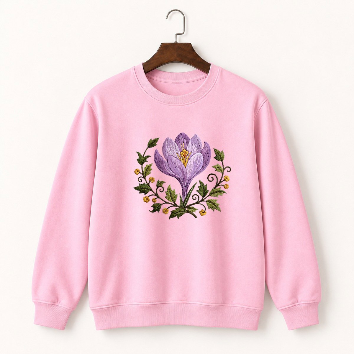 Crocus Flower Crewneck Sweatshirt 4