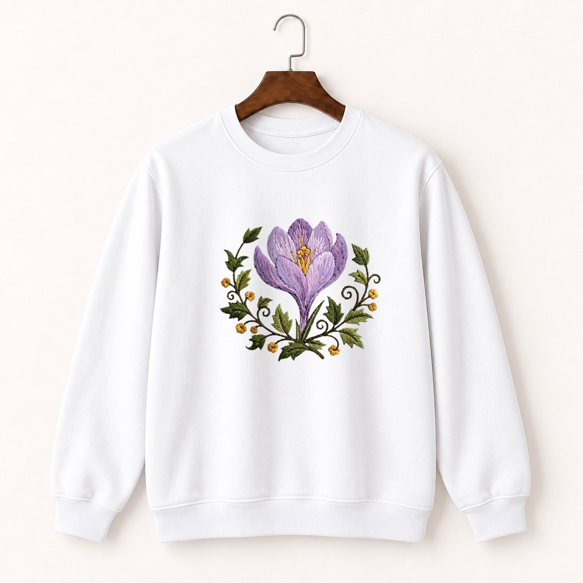 Crocus Flower Crewneck Sweatshirt 5