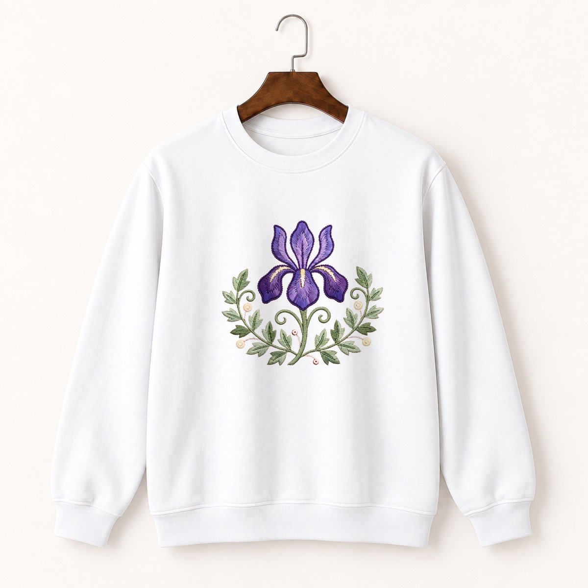 Iris Flower Crewneck Sweatshirt 5