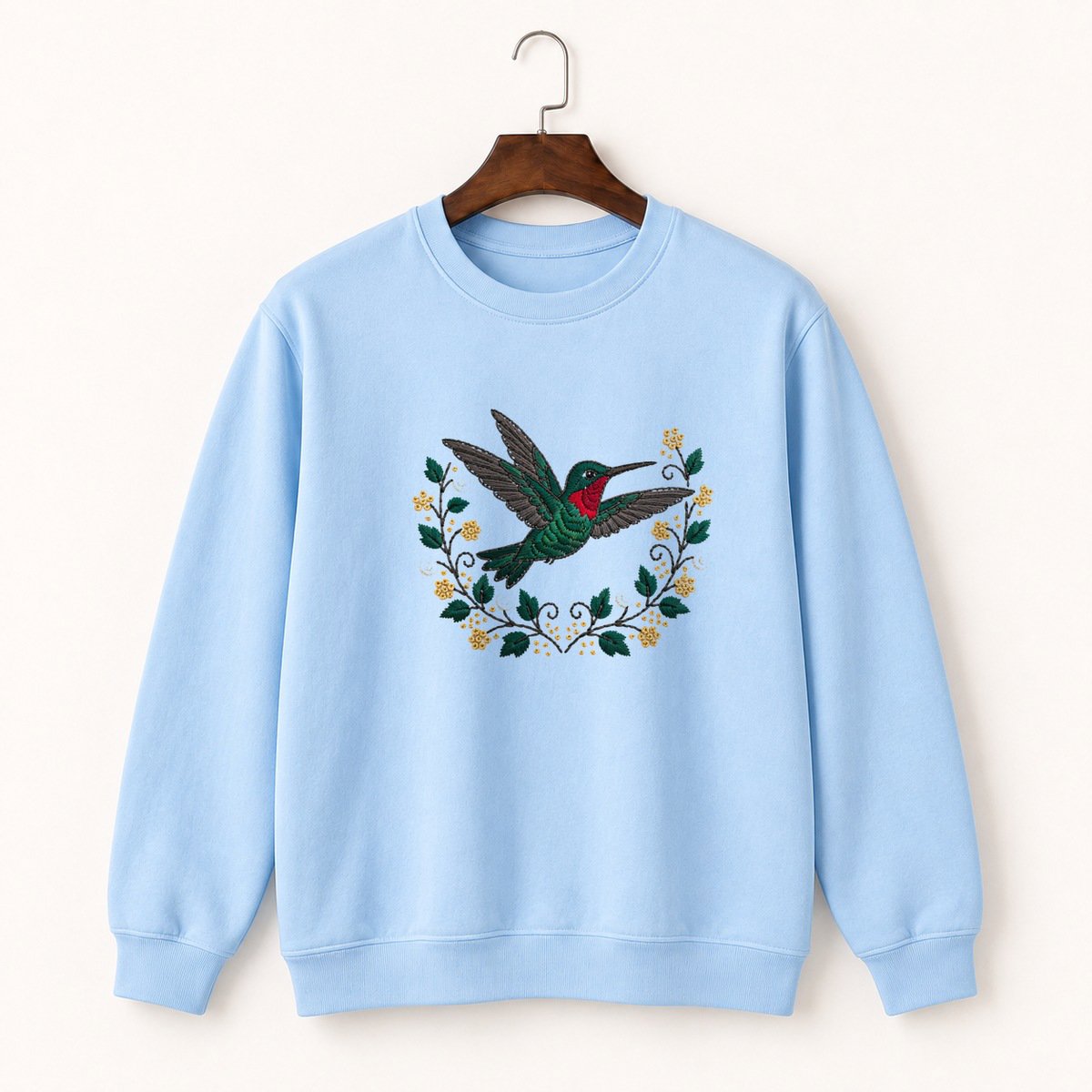 Ruby-Throated Hummingbird Crewneck Sweatshirt 1