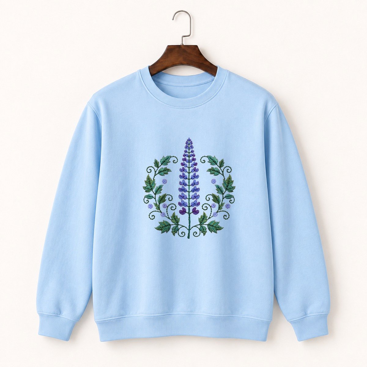 Lupine Flower Crewneck Sweatshirt 1