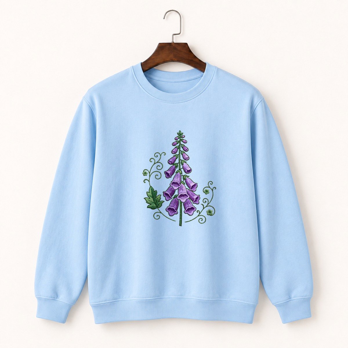 Foxglove Flower Crewneck Sweatshirt 1