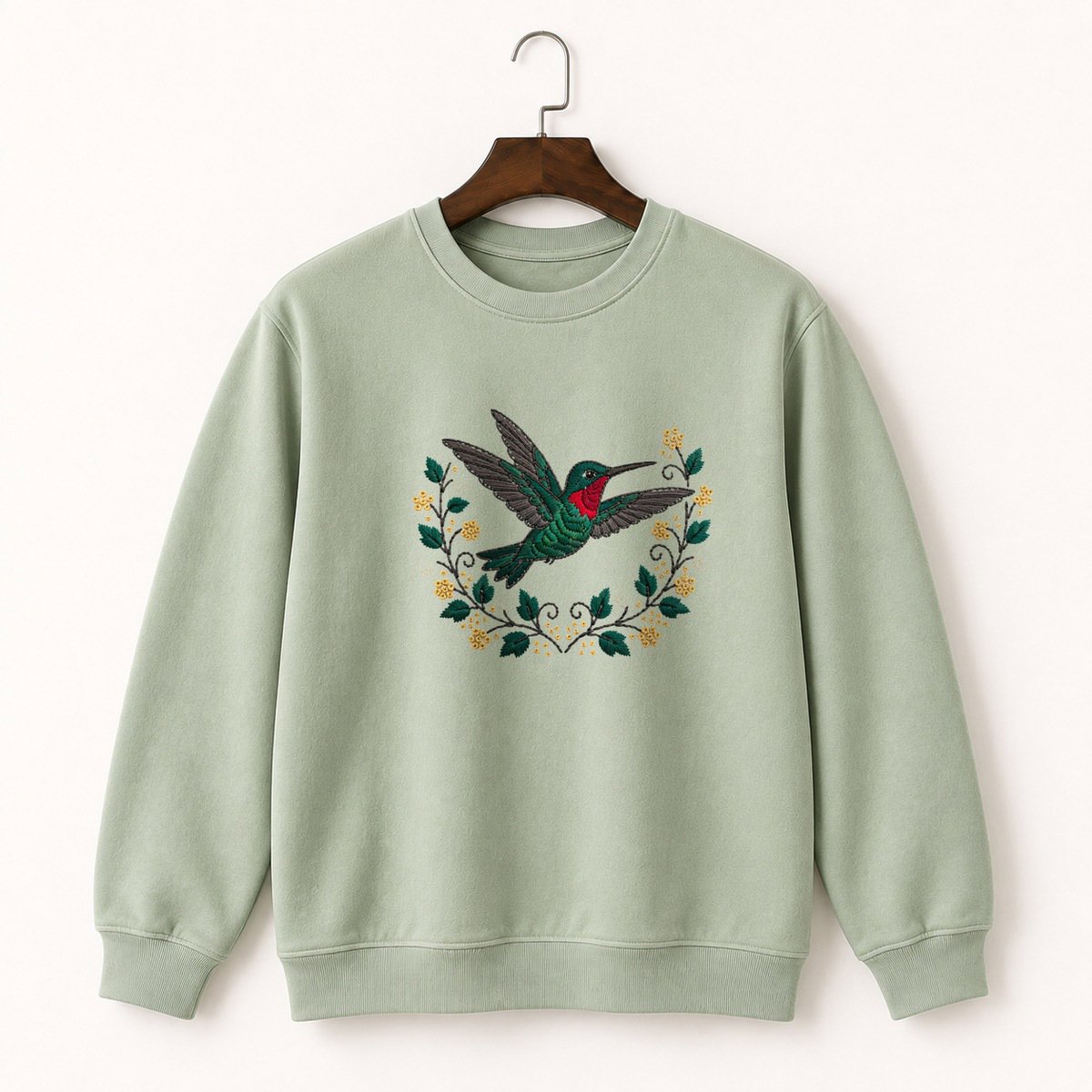 Ruby-Throated Hummingbird Crewneck Sweatshirt 2