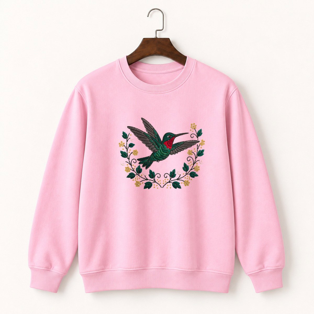 Ruby-Throated Hummingbird Crewneck Sweatshirt 4