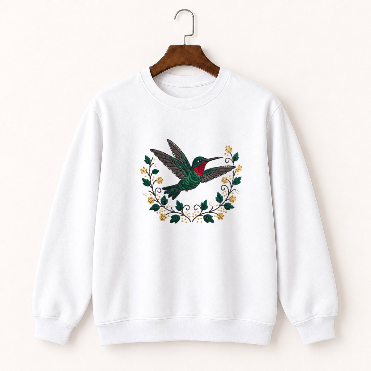 Ruby-Throated Hummingbird Crewneck Sweatshirt 5