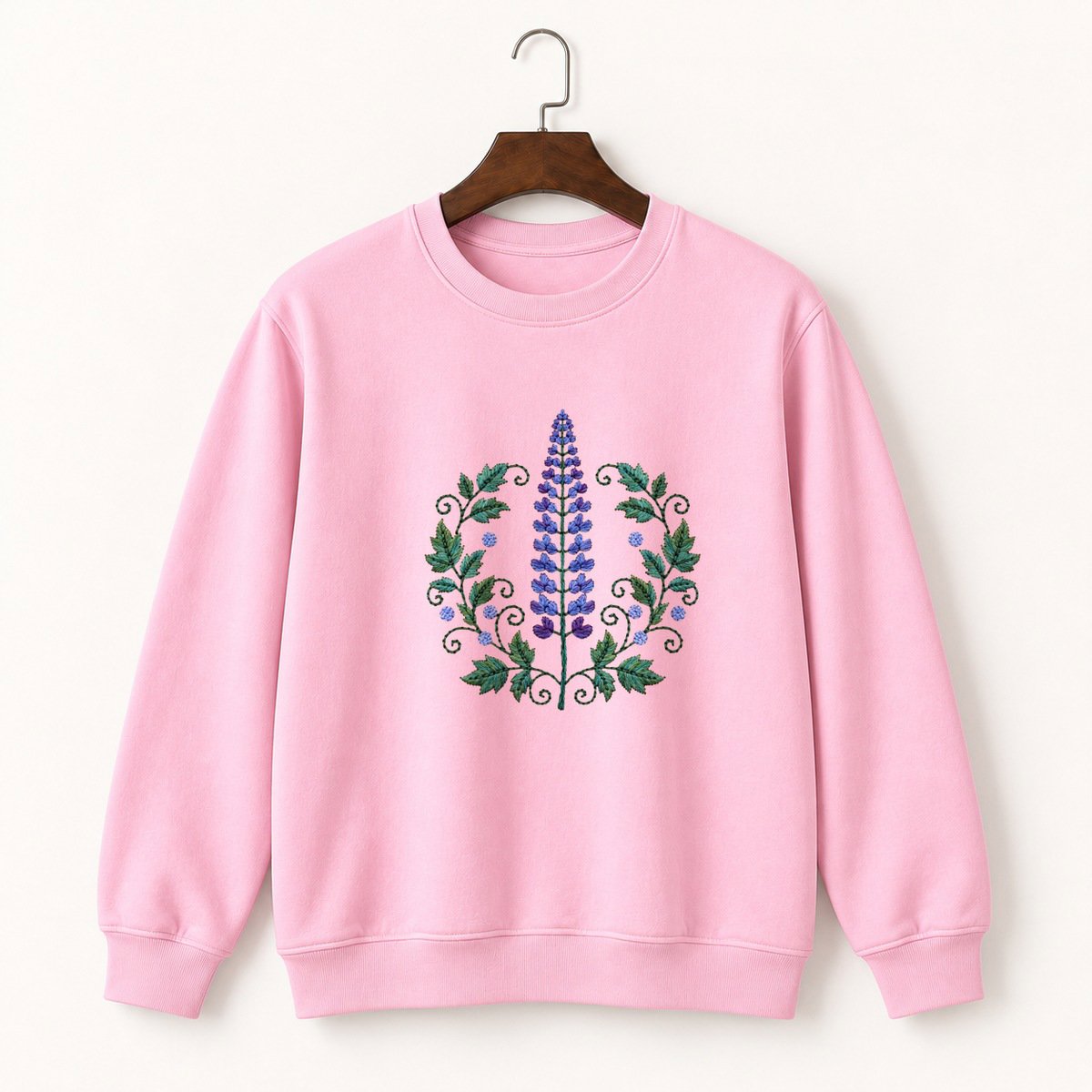 Lupine Flower Crewneck Sweatshirt 4
