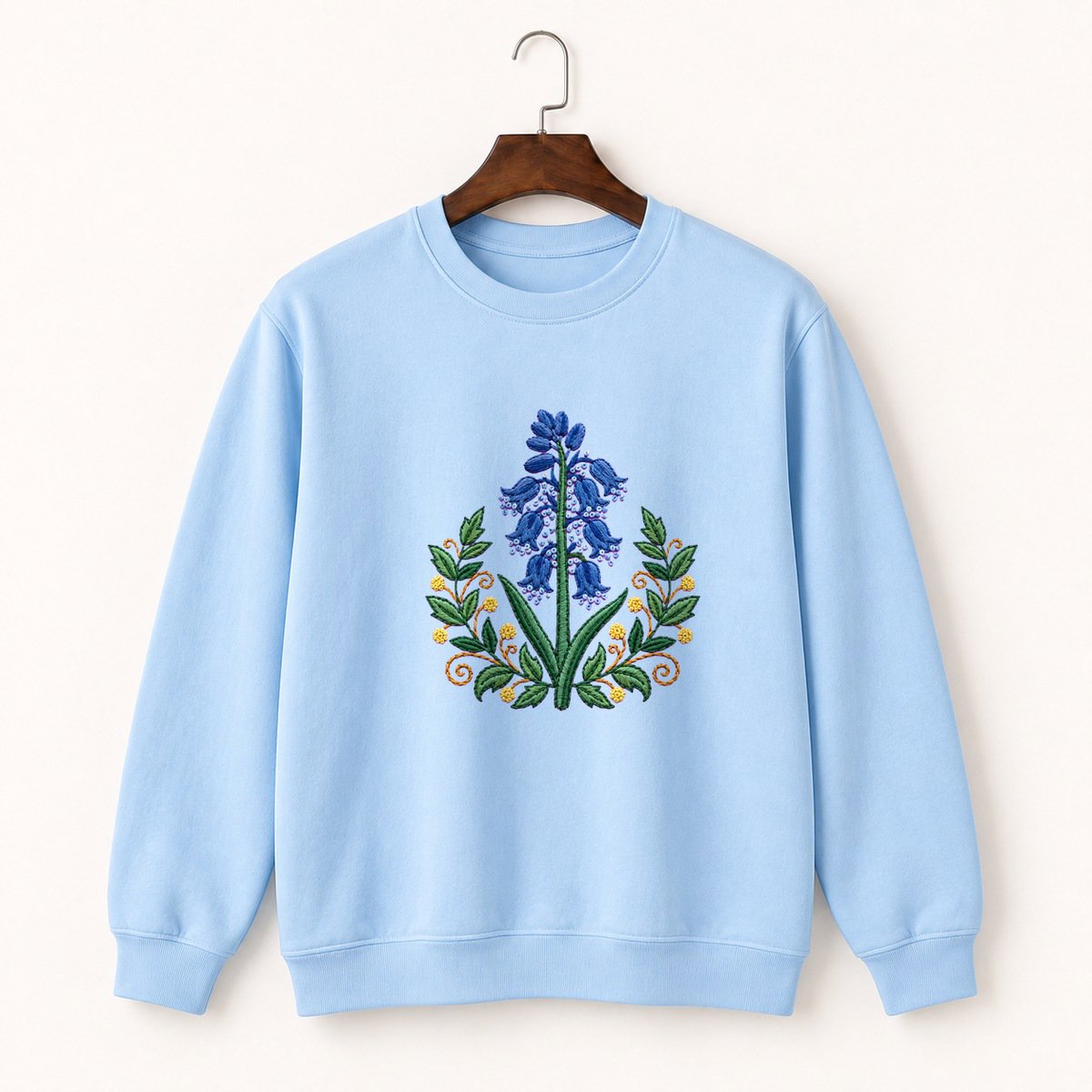 Bluebell Flower Crewneck Sweatshirt 1