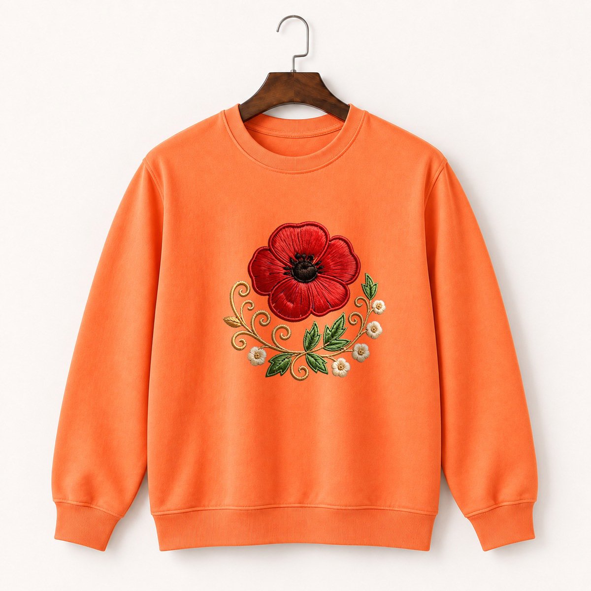 Poppy Flower Crewneck Sweatshirt 3
