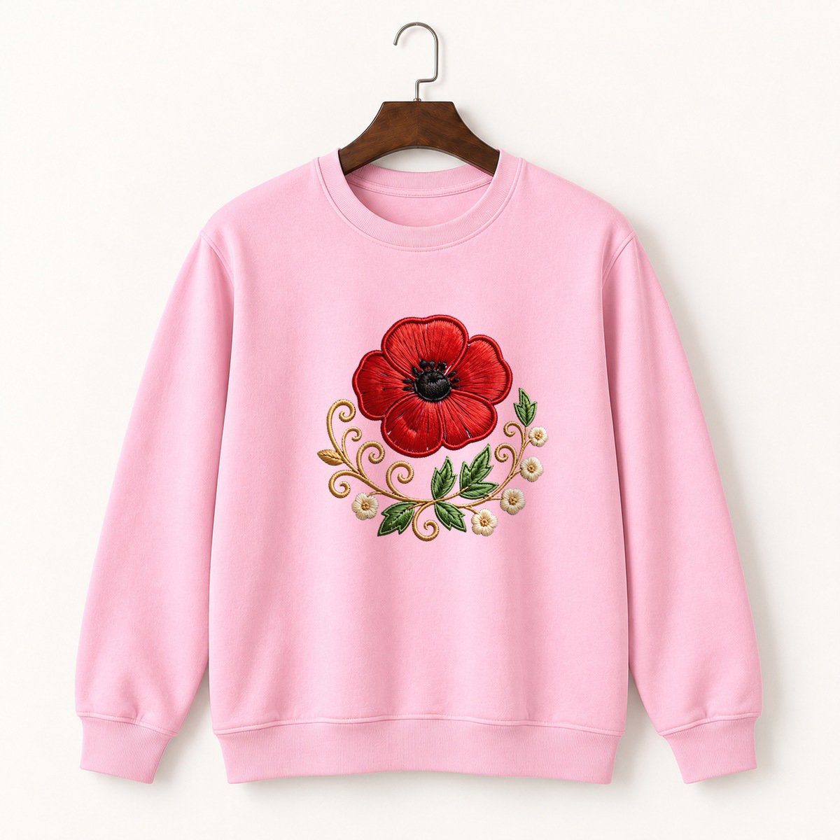 Poppy Flower Crewneck Sweatshirt 4
