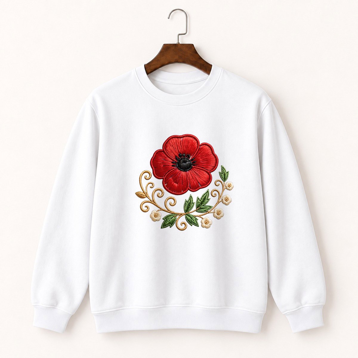Poppy Flower Crewneck Sweatshirt 5