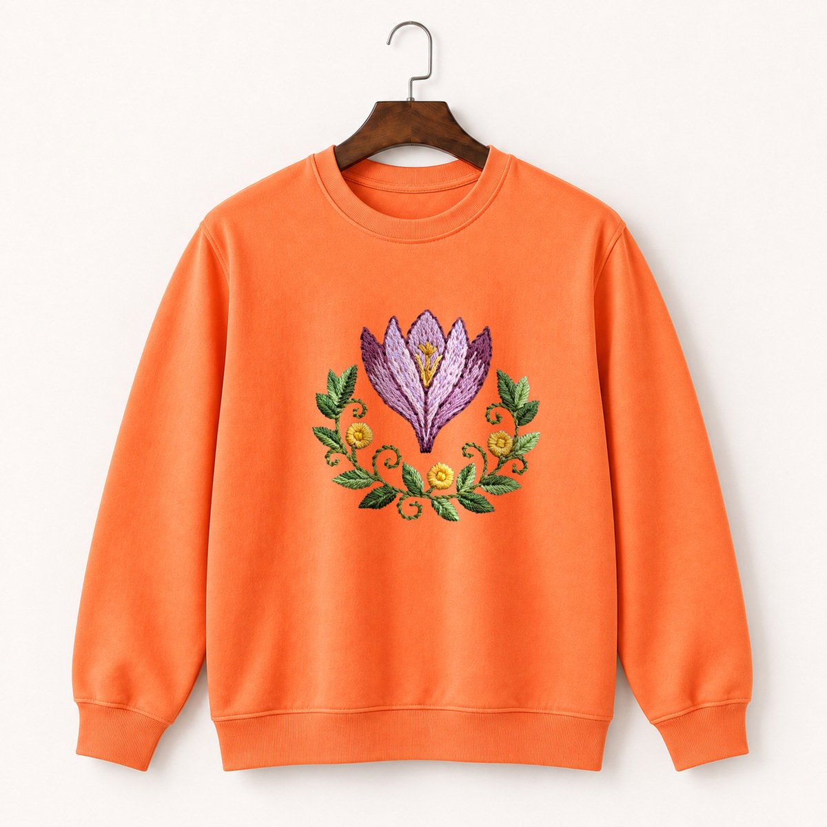 Crocus Flower Crewneck Sweatshirt 3