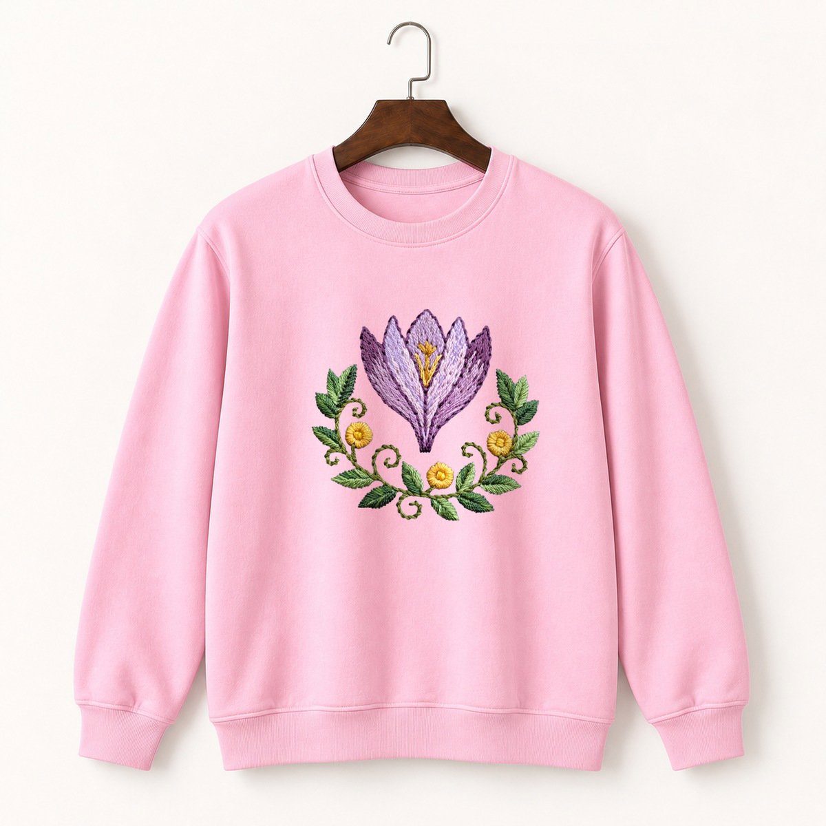 Crocus Flower Crewneck Sweatshirt 4