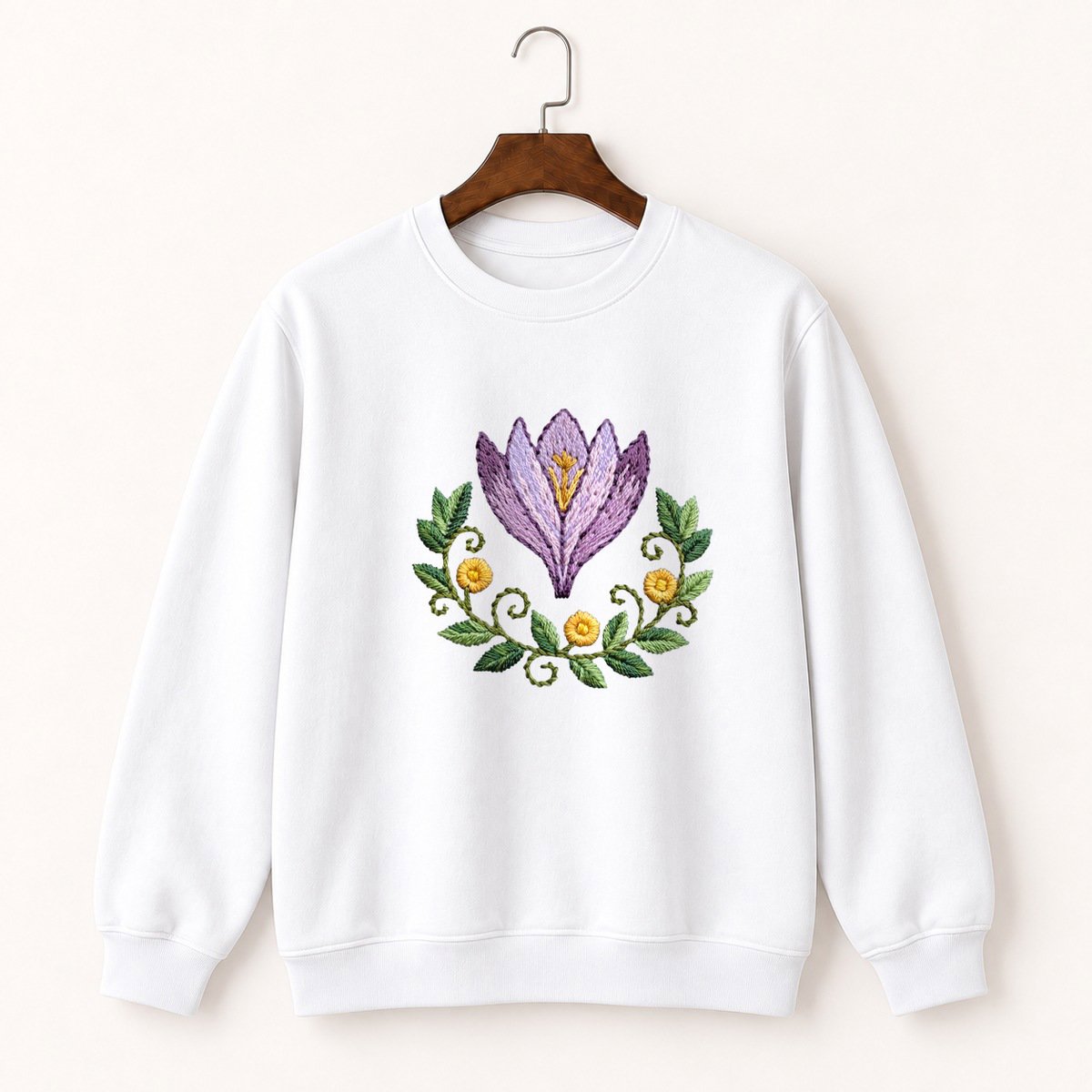 Crocus Flower Crewneck Sweatshirt 5