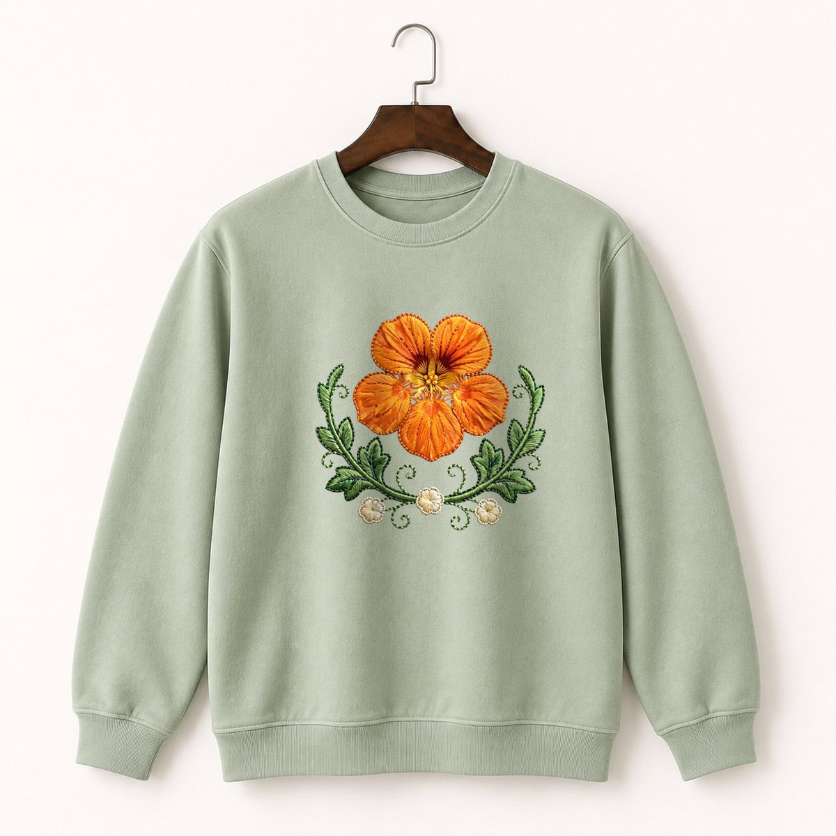 Nasturtium Flower Crewneck Sweatshirt 2