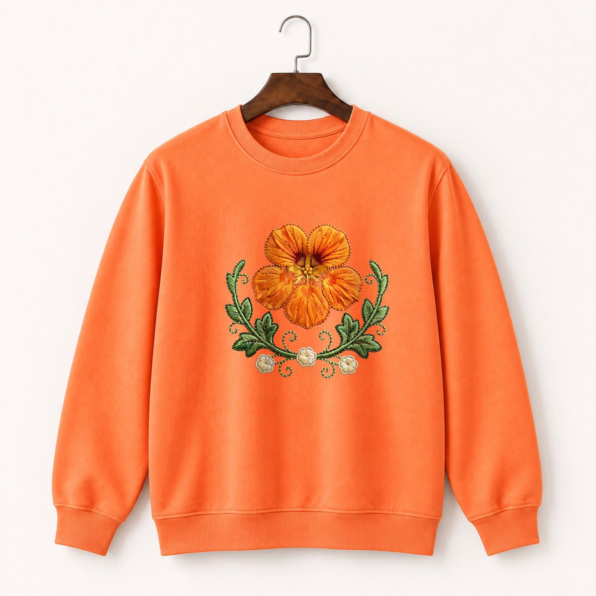 Nasturtium Flower Crewneck Sweatshirt 3