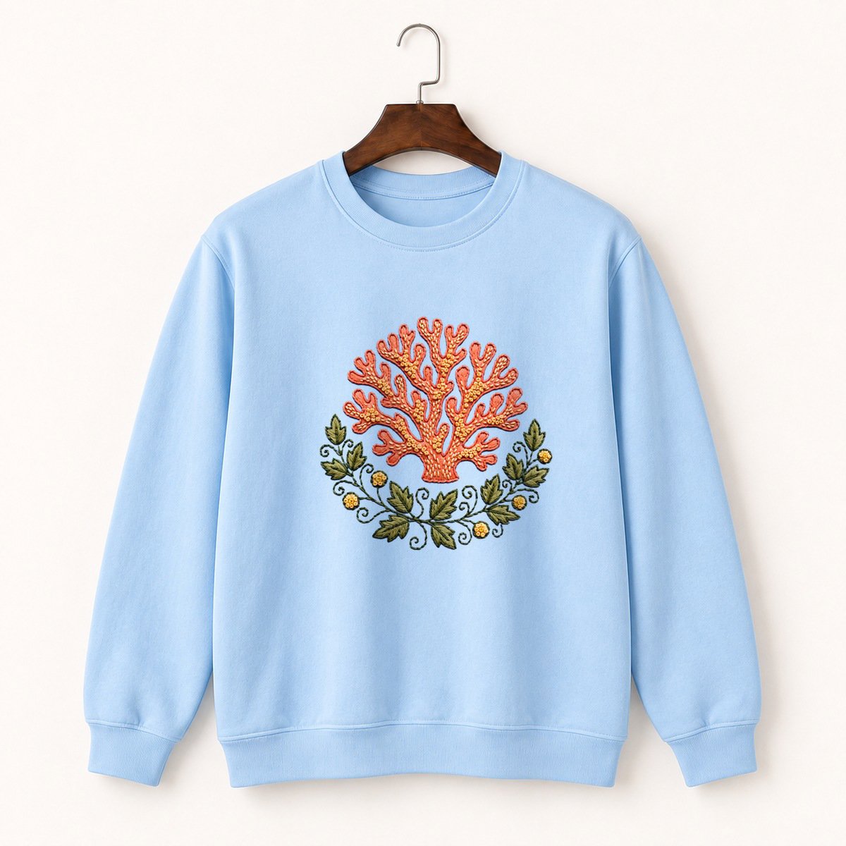 Coral Mushroom Crewneck Sweatshirt 1