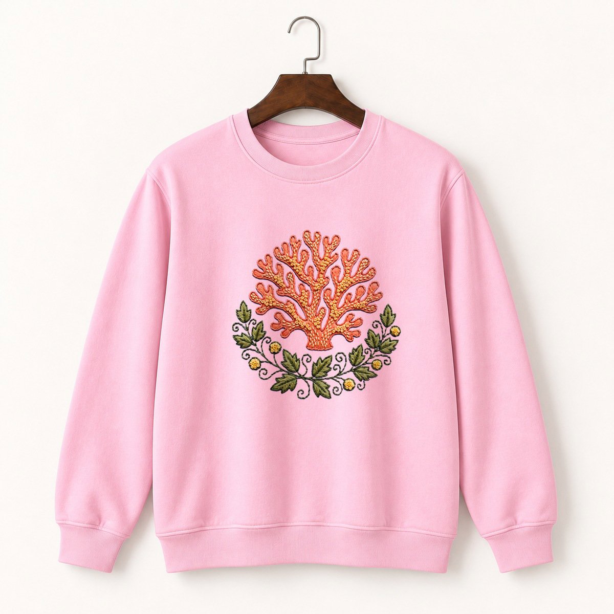 Coral Mushroom Crewneck Sweatshirt 4