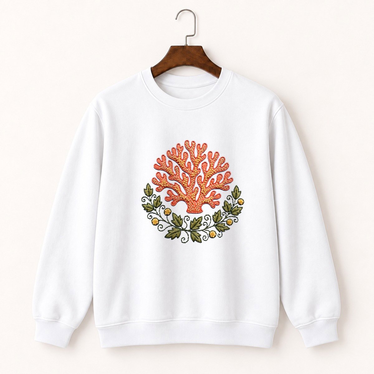 Coral Mushroom Crewneck Sweatshirt 5