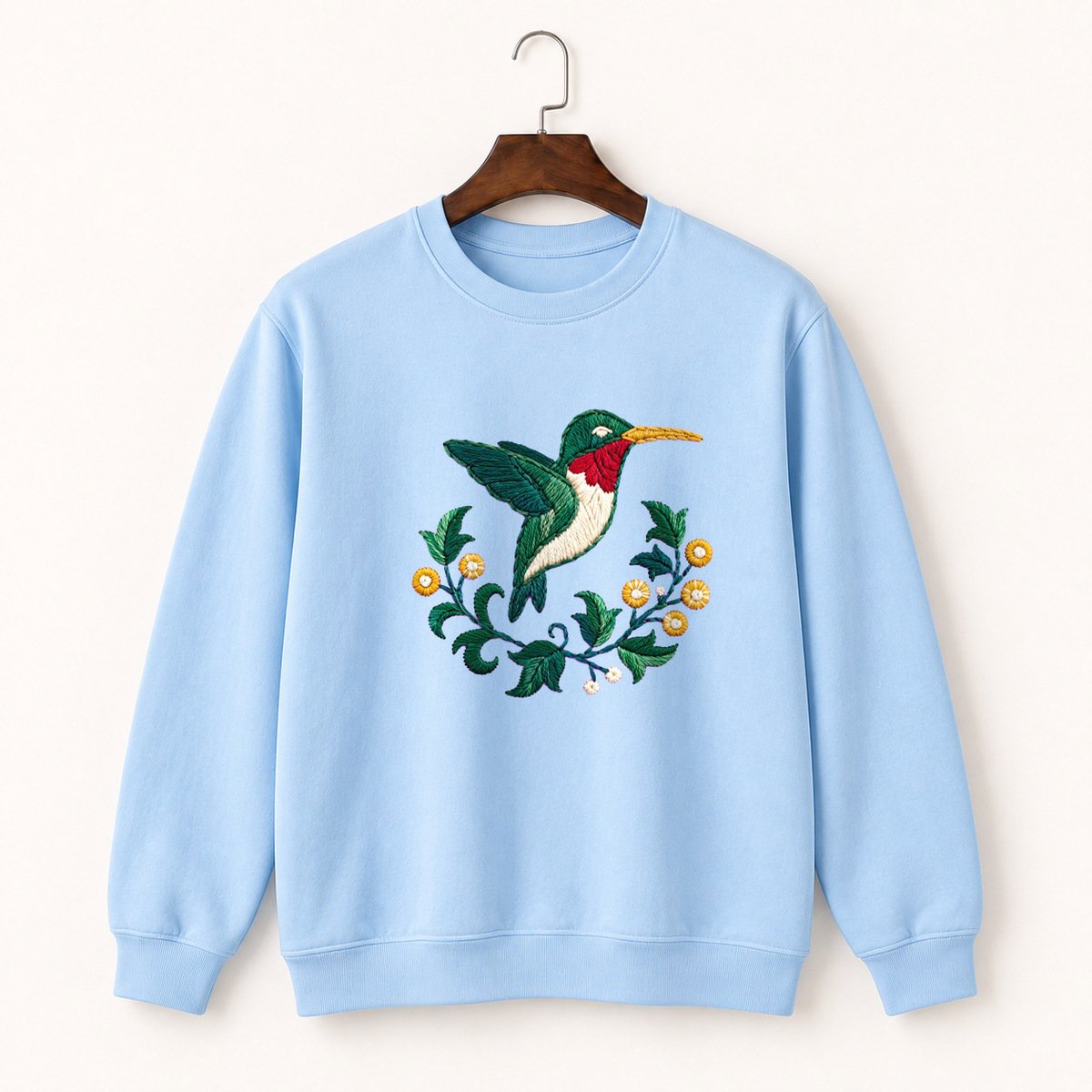 Ruby-Throated Hummingbird Crewneck Sweatshirt 1