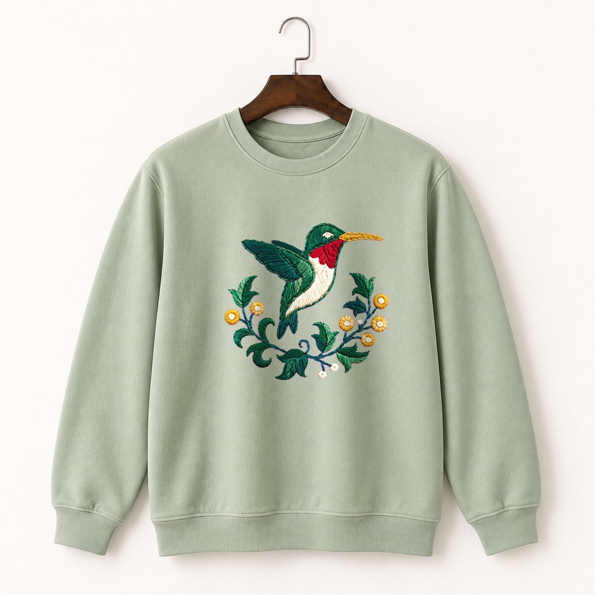 Ruby-Throated Hummingbird Crewneck Sweatshirt 2