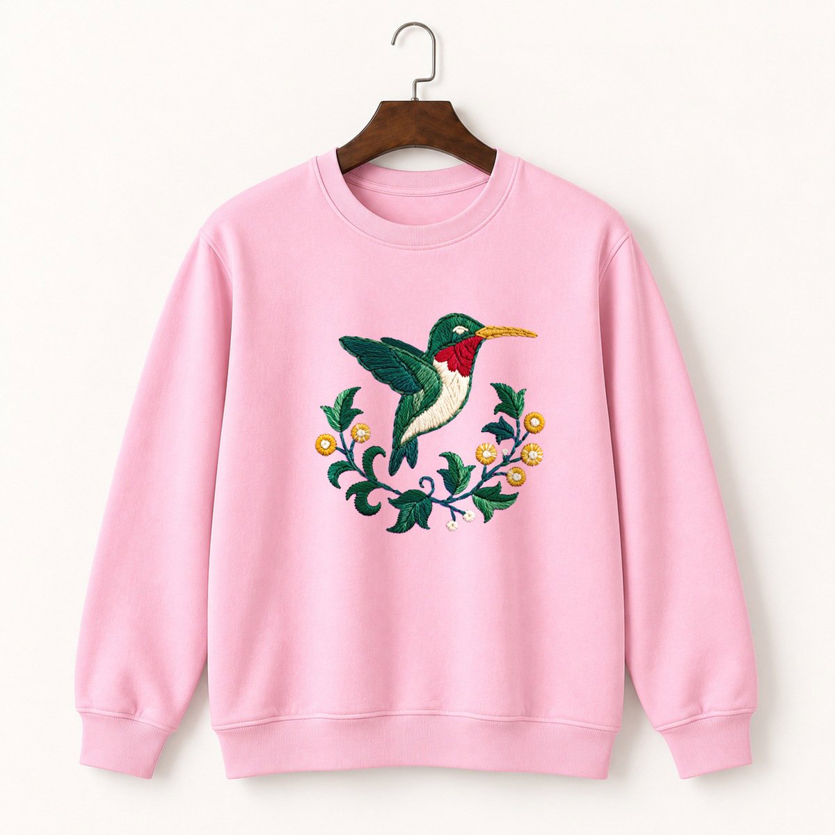 Ruby-Throated Hummingbird Crewneck Sweatshirt 4