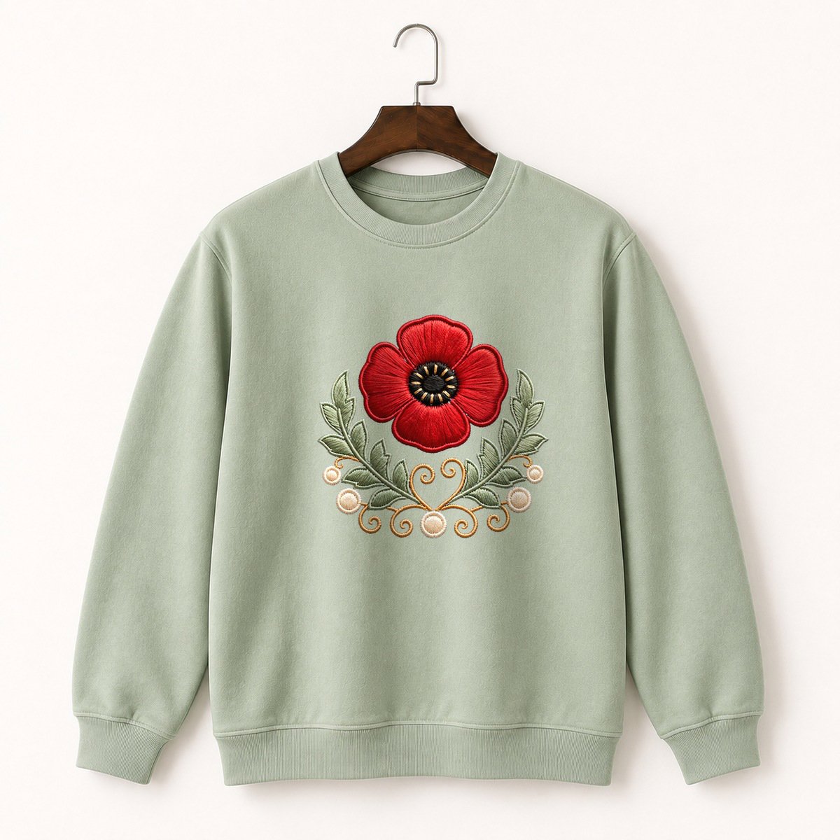 Poppy Flower Crewneck Sweatshirt 2