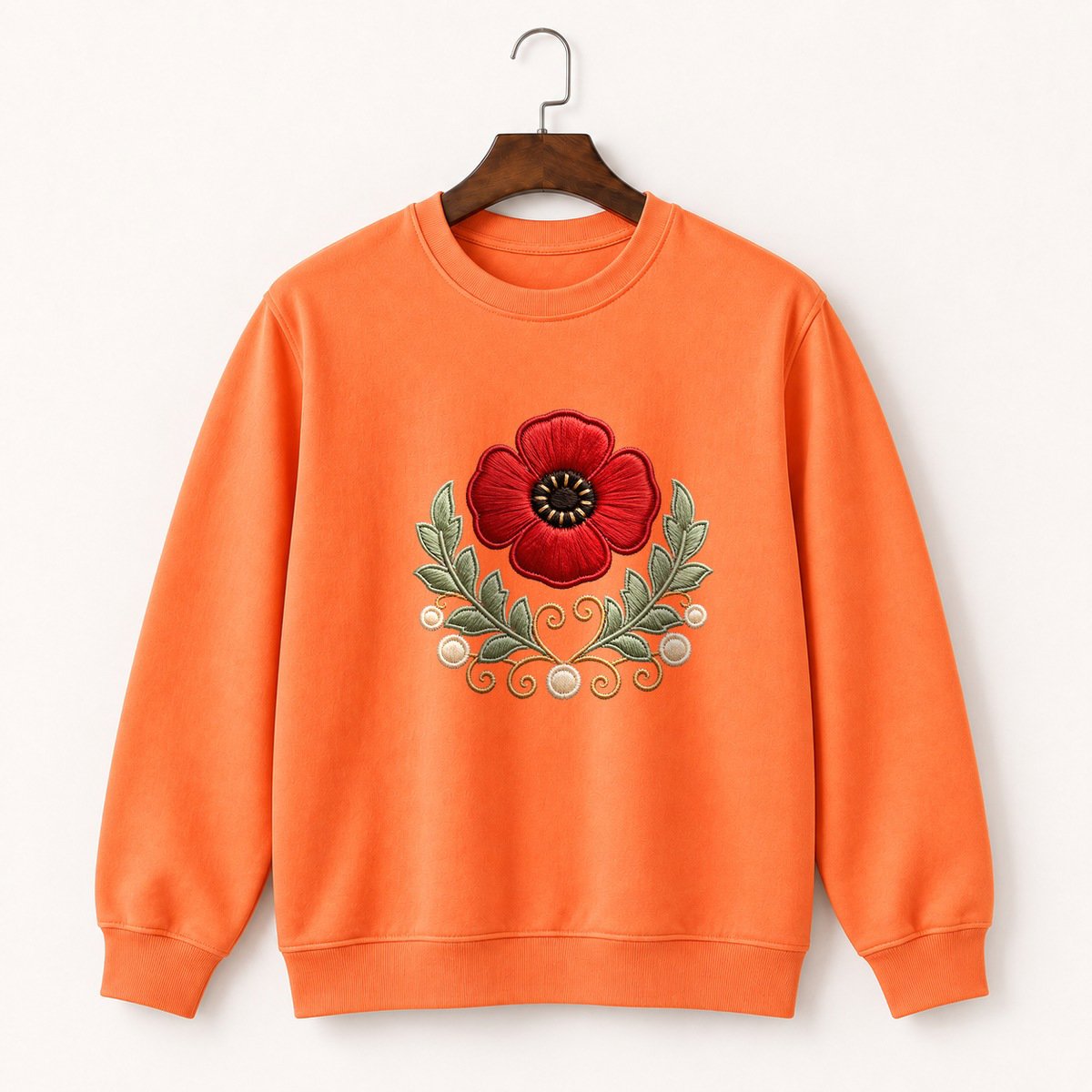 Poppy Flower Crewneck Sweatshirt 3