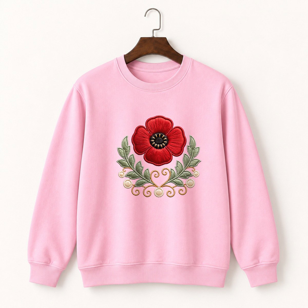 Poppy Flower Crewneck Sweatshirt 4