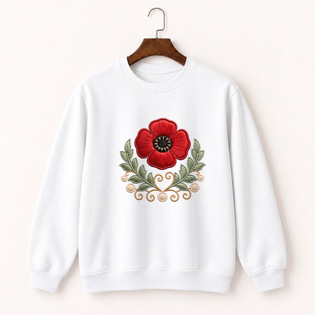 Poppy Flower Crewneck Sweatshirt 5