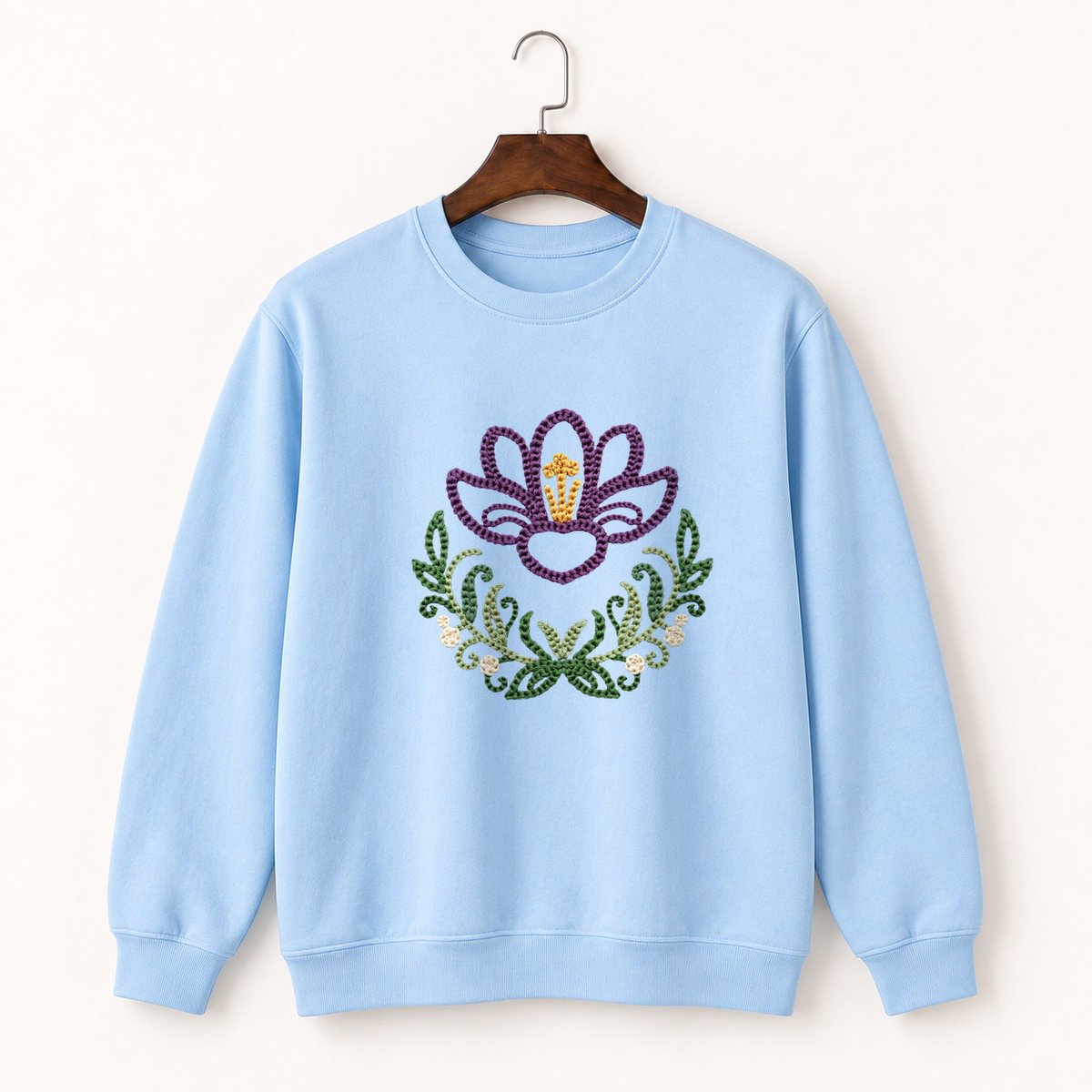 Crocus Flower Crewneck Sweatshirt 1