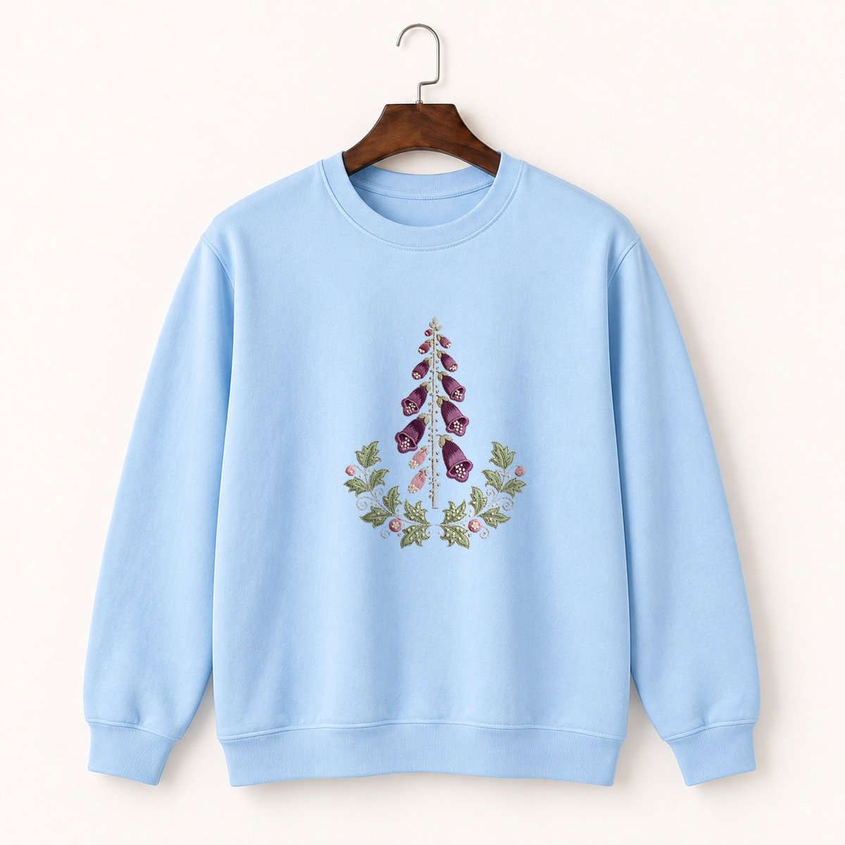 Foxglove Flower Crewneck Sweatshirt 1
