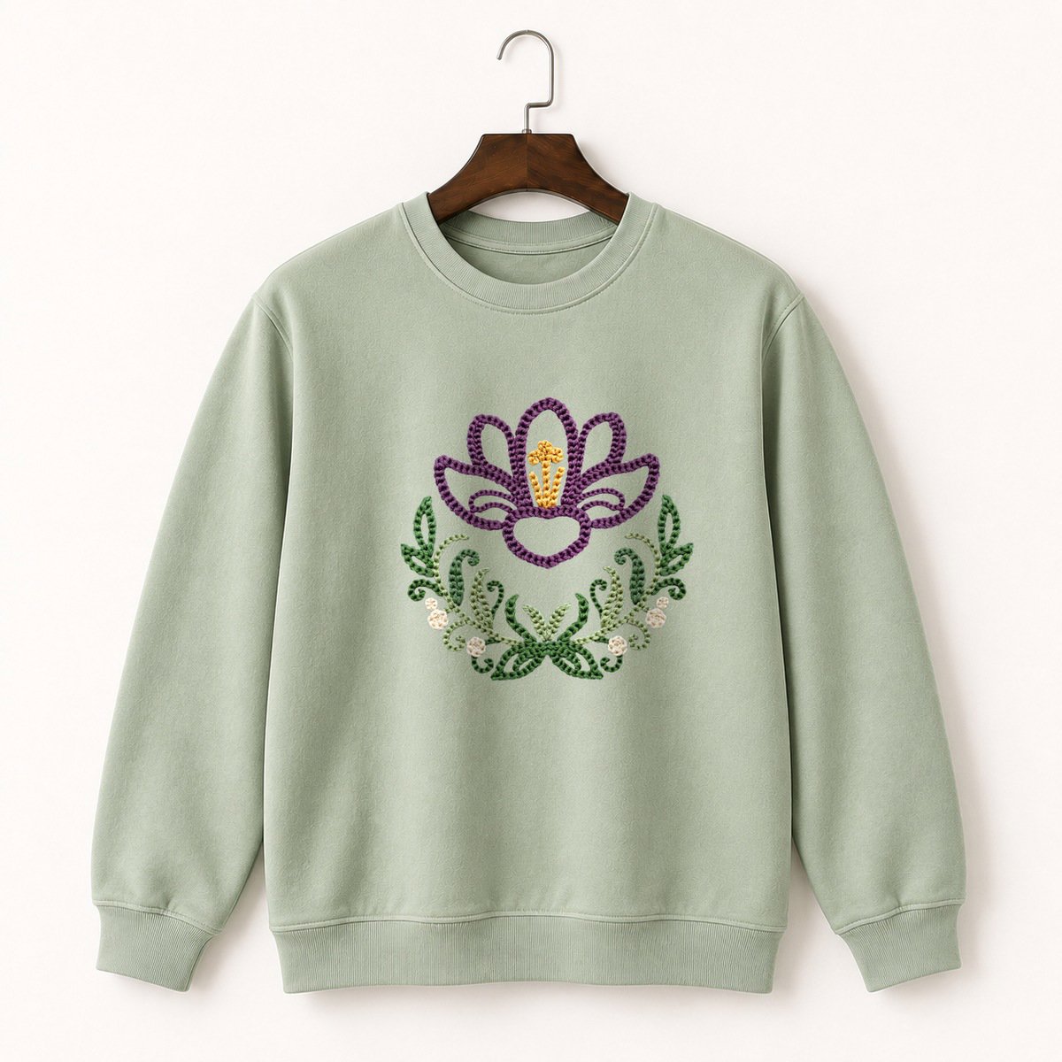 Crocus Flower Crewneck Sweatshirt 2