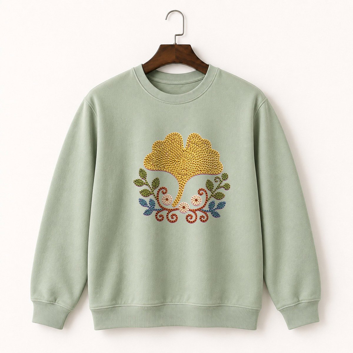 Ginkgo Leaf Crewneck Sweatshirt 2