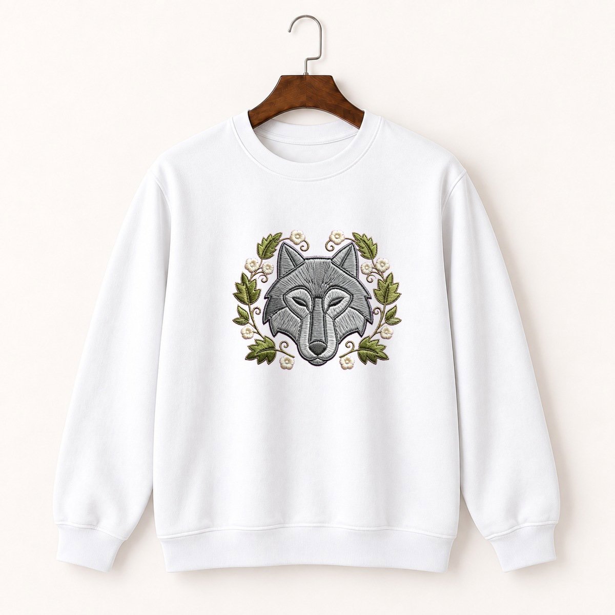 Gray Wolf Crewneck Sweatshirt 5