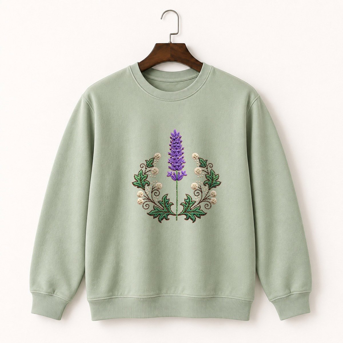 Lavender Flower Crewneck Sweatshirt 2