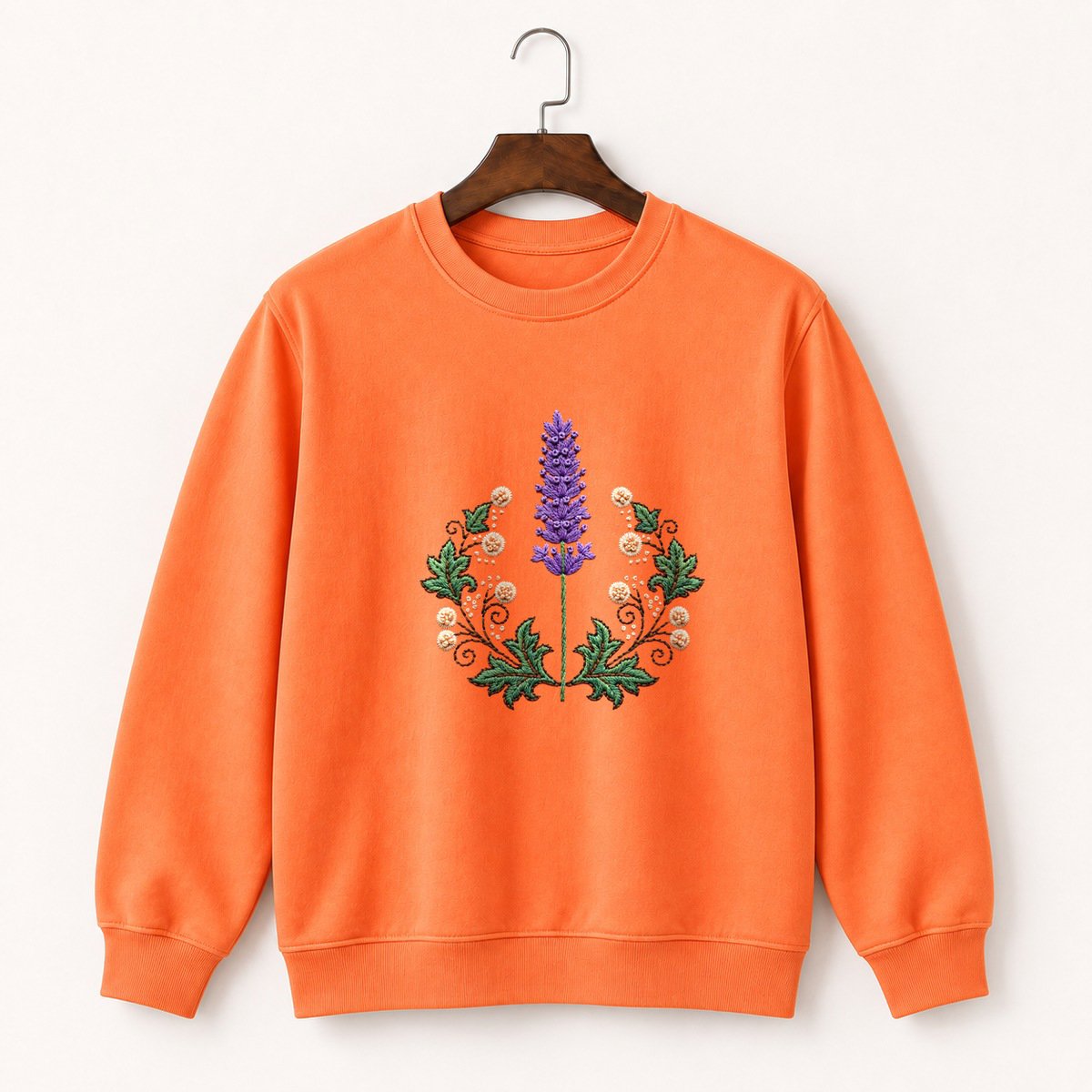 Lavender Flower Crewneck Sweatshirt 3