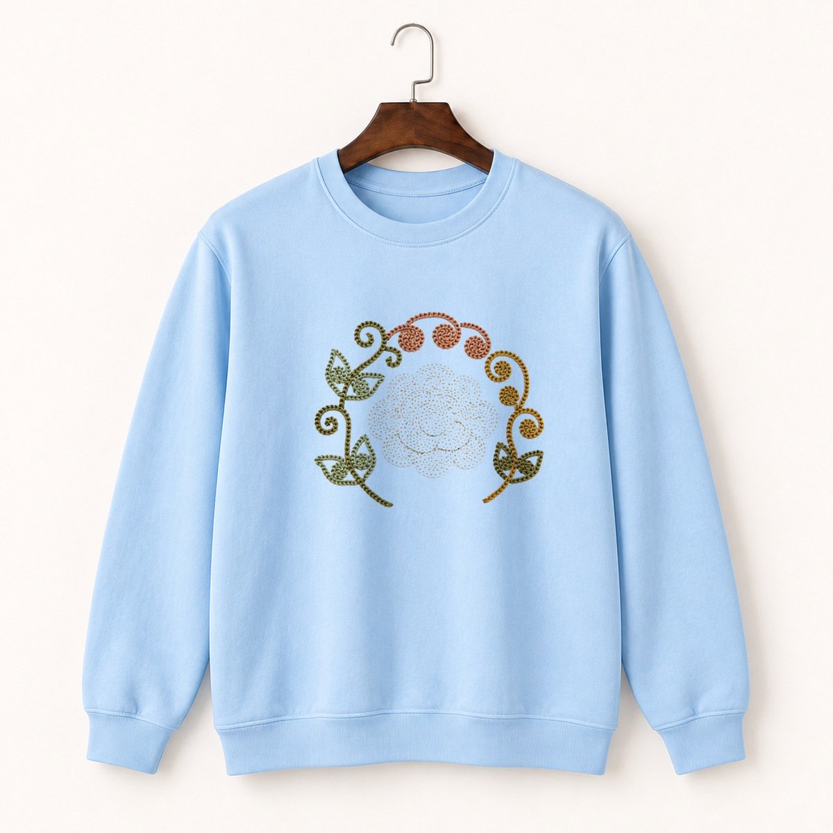Yarrow Flower Crewneck Sweatshirt 1