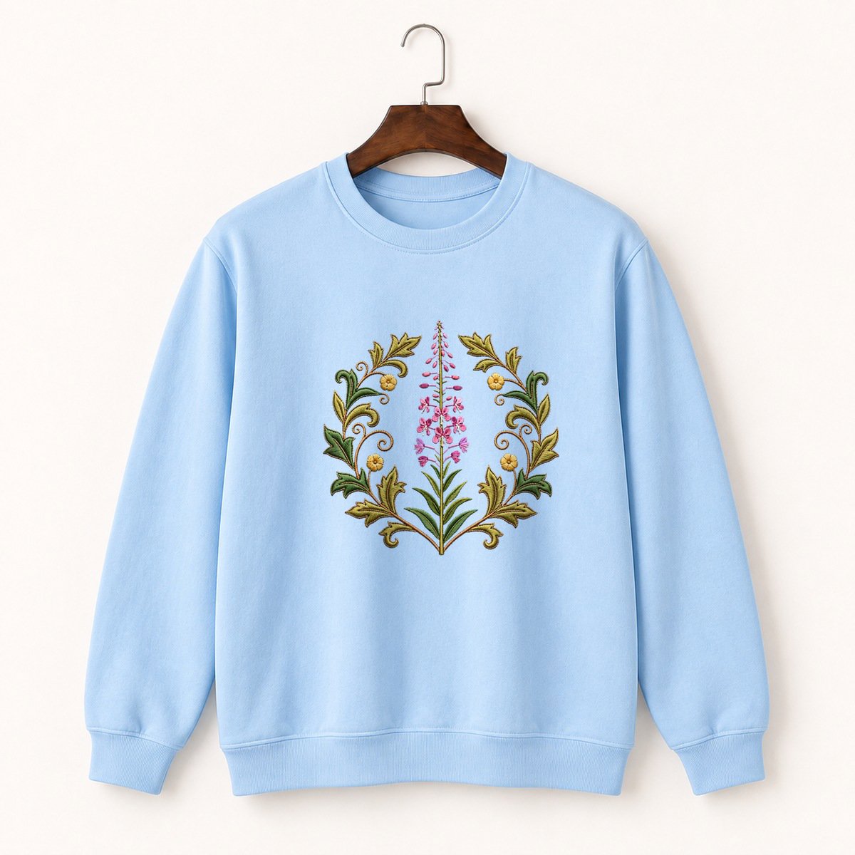 Fireweed Flower Crewneck Sweatshirt 1