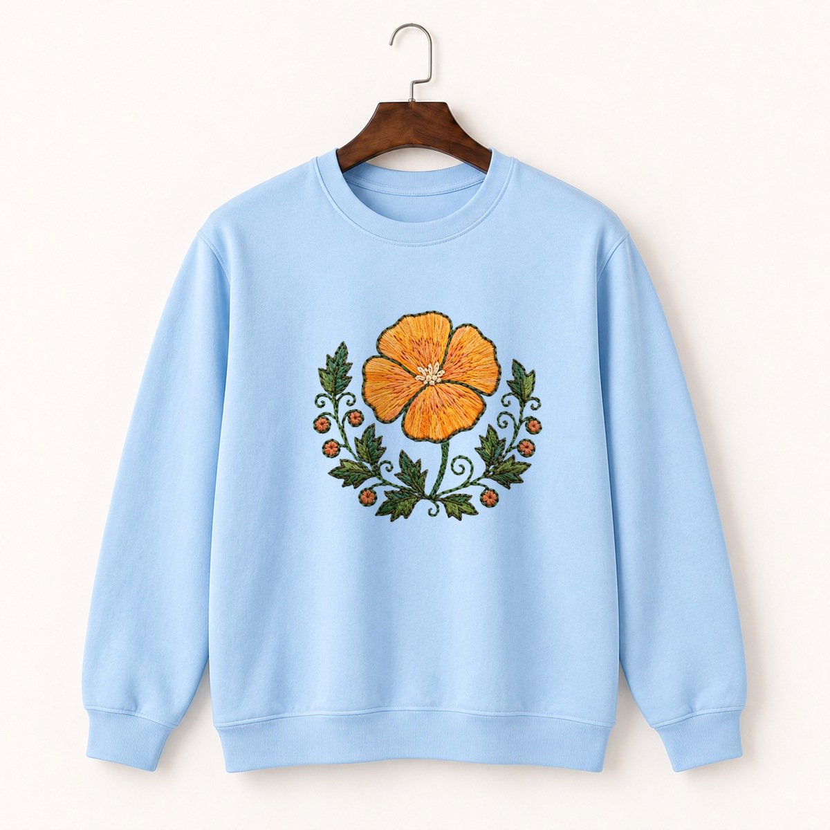 California Poppy Crewneck Sweatshirt 1