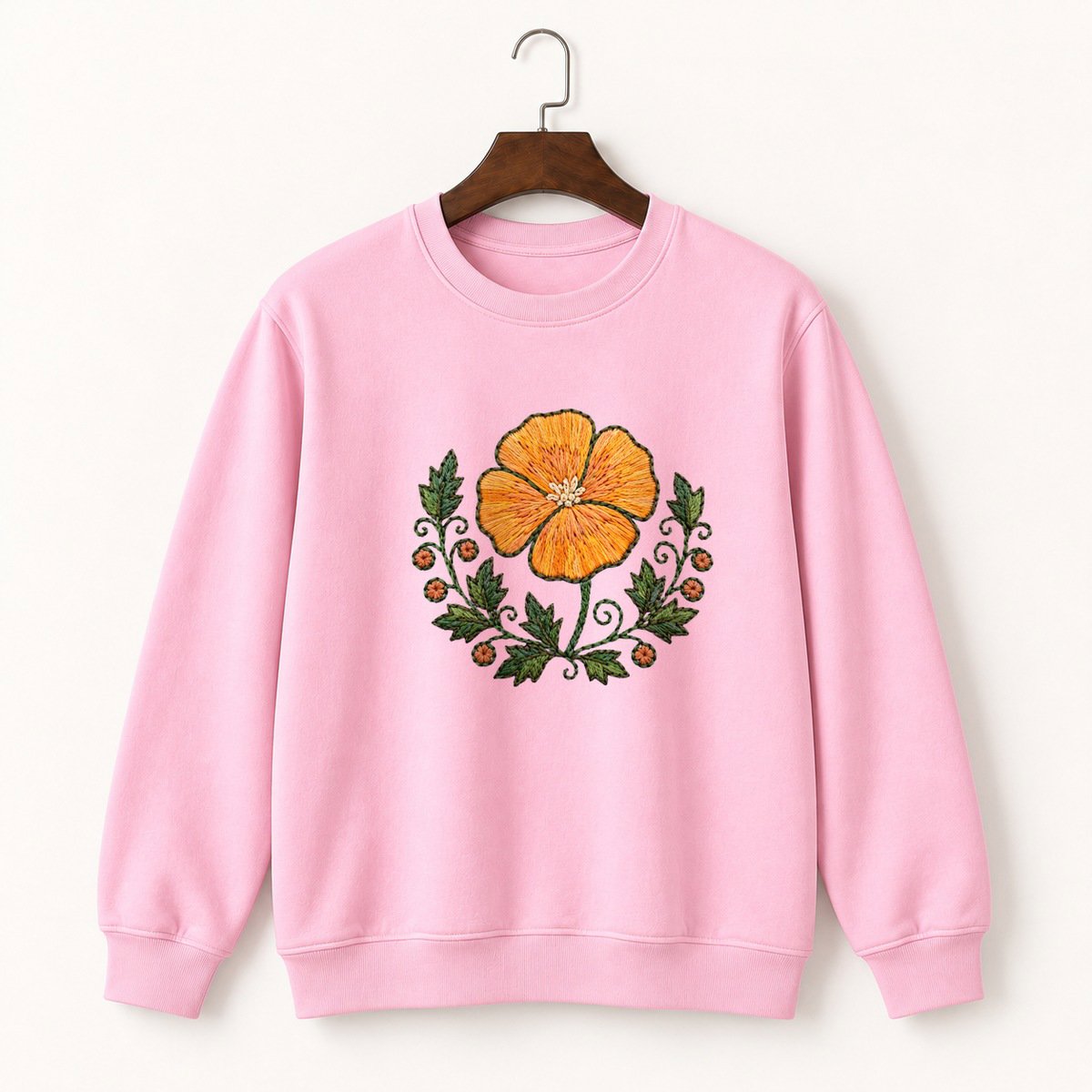 California Poppy Crewneck Sweatshirt 4
