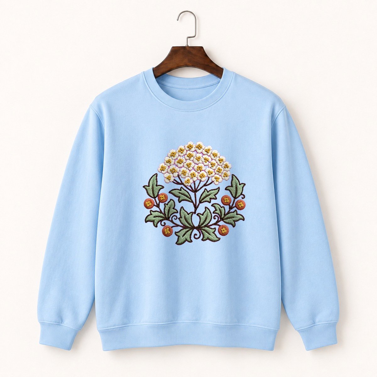 Yarrow Flower Crewneck Sweatshirt 1