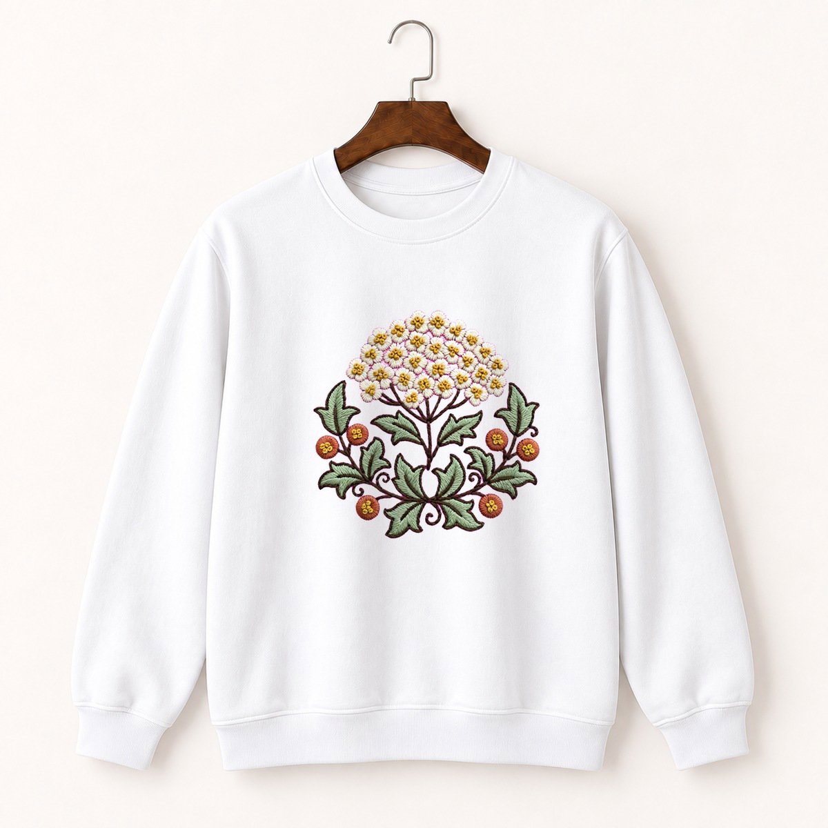 Yarrow Flower Crewneck Sweatshirt 5