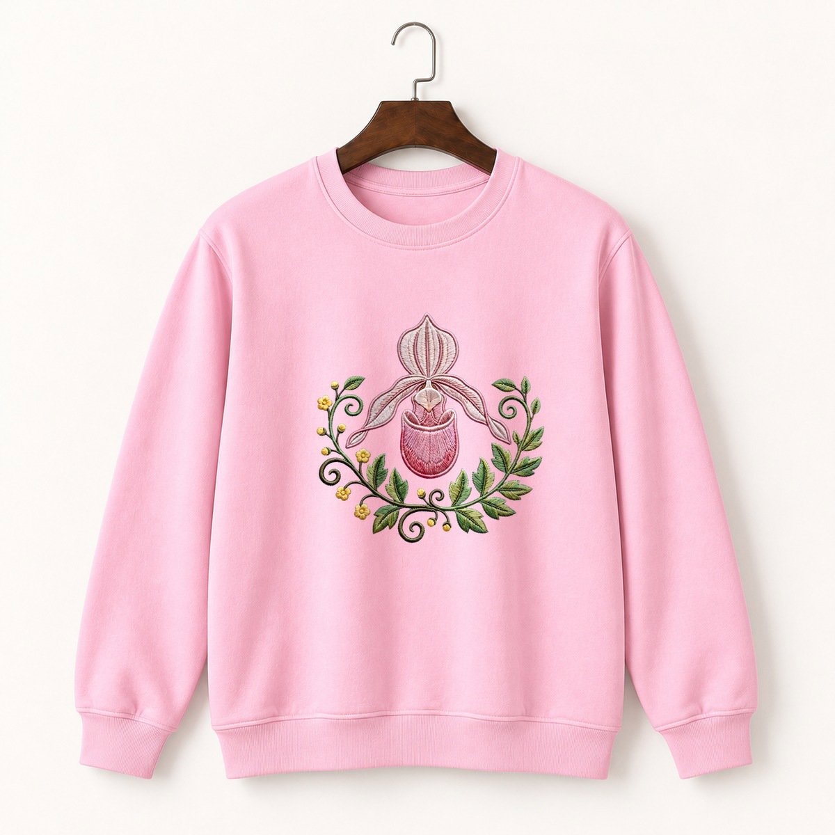 Lady's Slipper Orchid Crewneck Sweatshirt 4