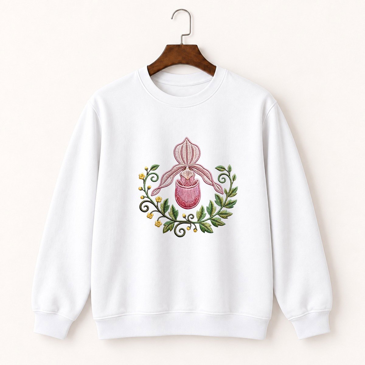 Lady's Slipper Orchid Crewneck Sweatshirt 5