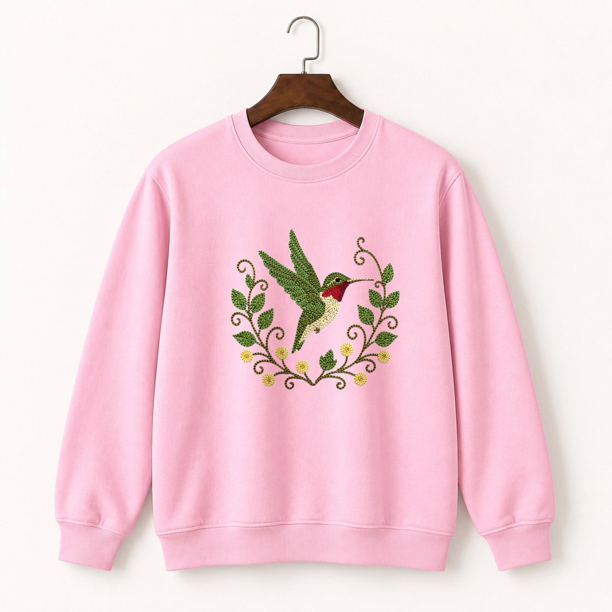 Ruby-Throated Hummingbird Crewneck Sweatshirt 4