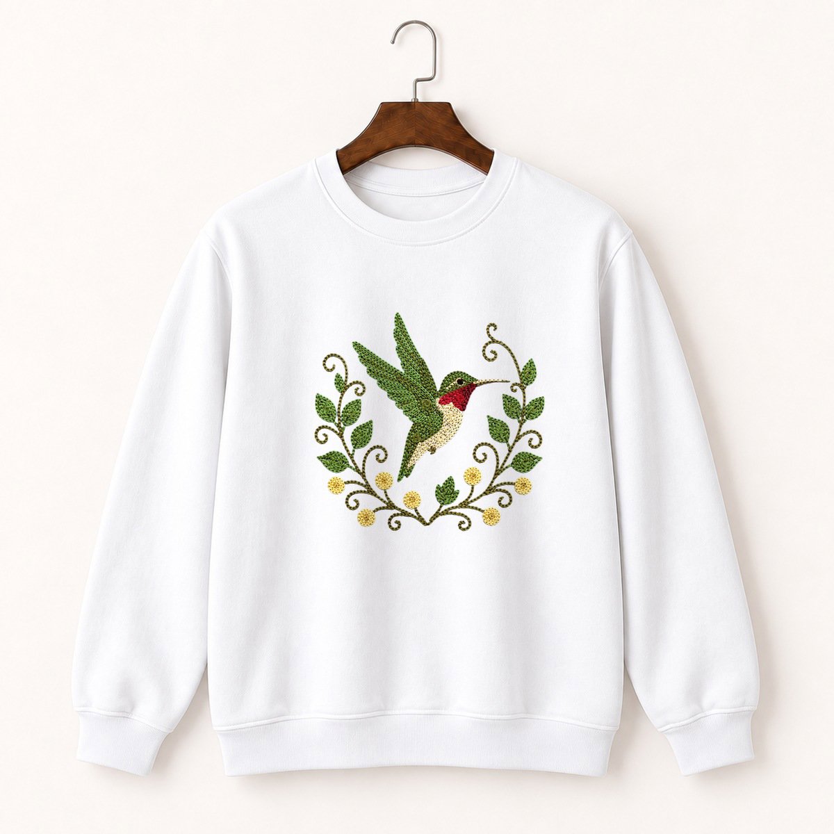 Ruby-Throated Hummingbird Crewneck Sweatshirt 5