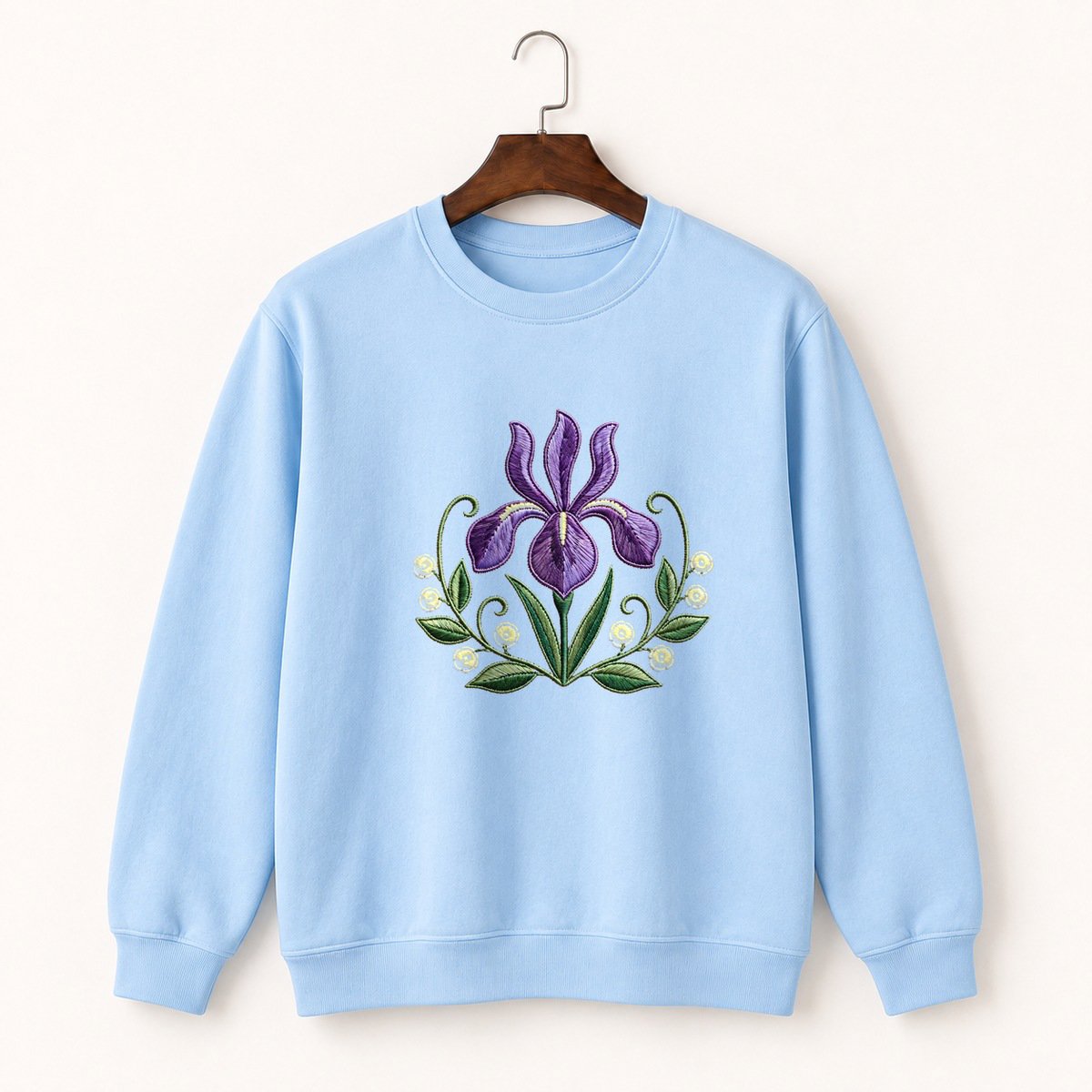 Iris Flower Crewneck Sweatshirt 1