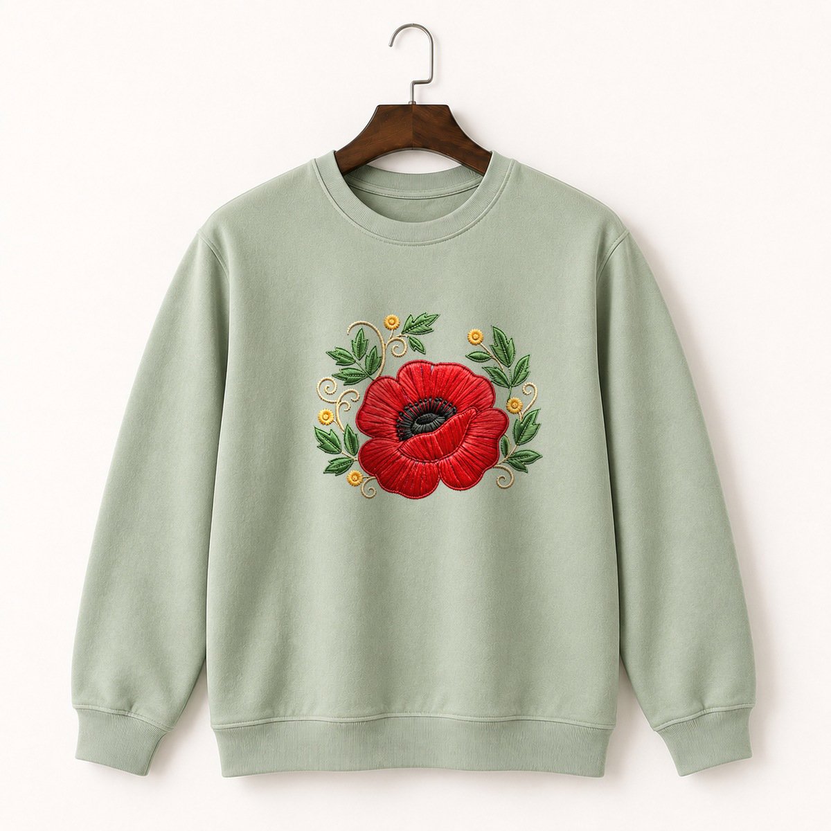 Poppy Flower Crewneck Sweatshirt 2