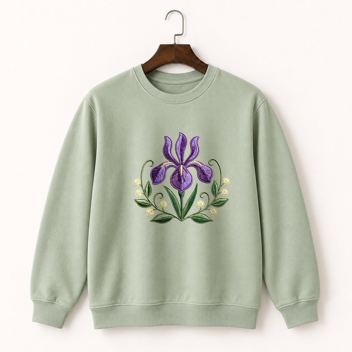 Iris Flower Crewneck Sweatshirt 2