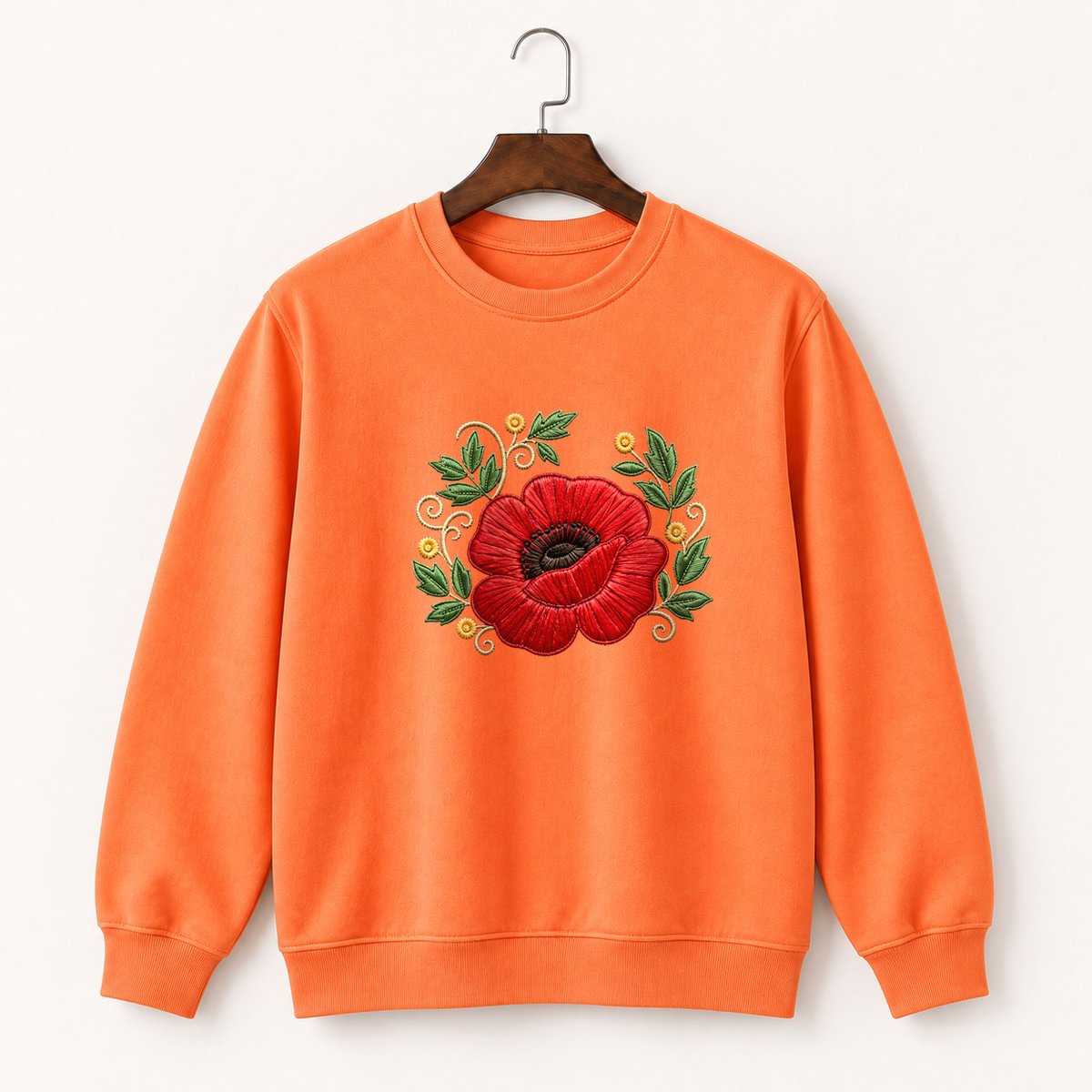 Poppy Flower Crewneck Sweatshirt 3